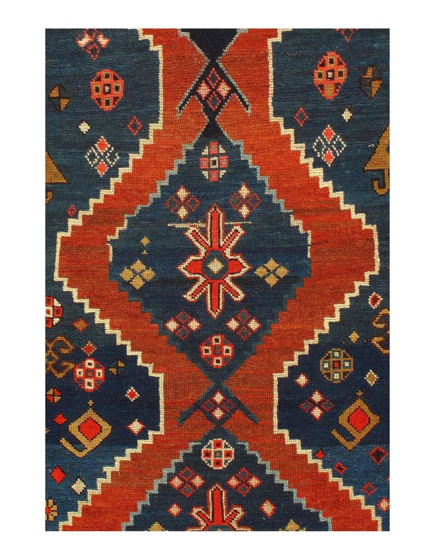 Canvello Antique Russian Kazak Rug - 3'8" x 7'6" - Canvello