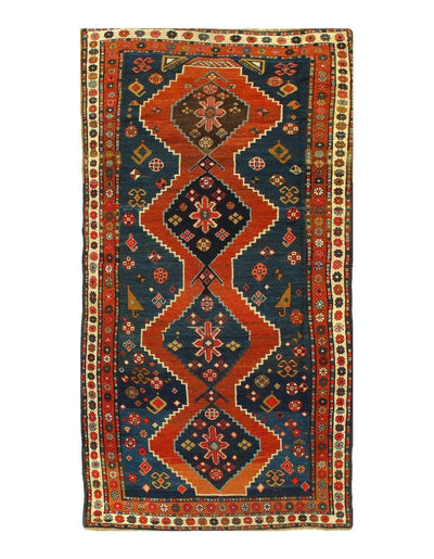 Canvello Antique Russian Kazak Rug - 3'8" x 7'6" - Canvello