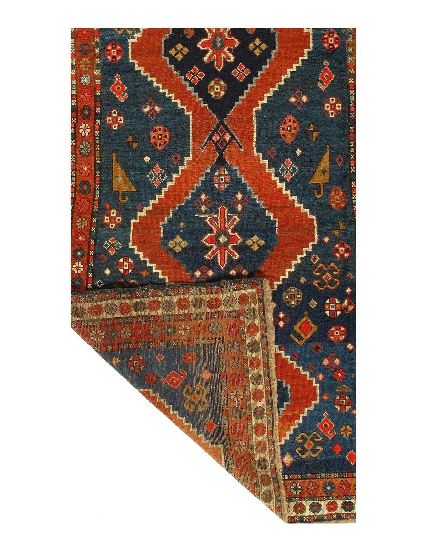 Canvello Antique Russian Kazak Rug - 3'8" x 7'6" - Canvello