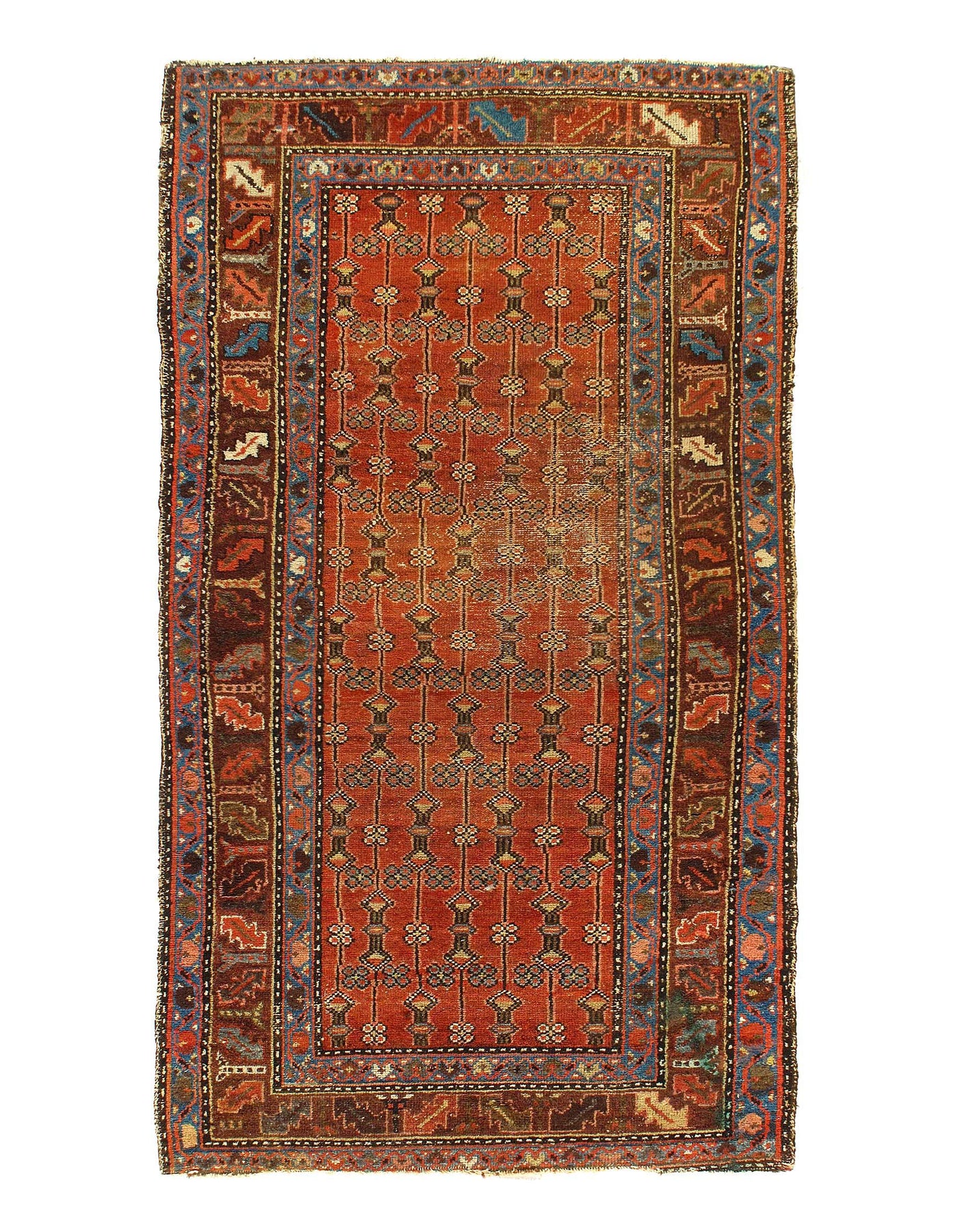 Canvello Antique Rust And Brown Rug For Living Room - 3'2'' X 5'11''
