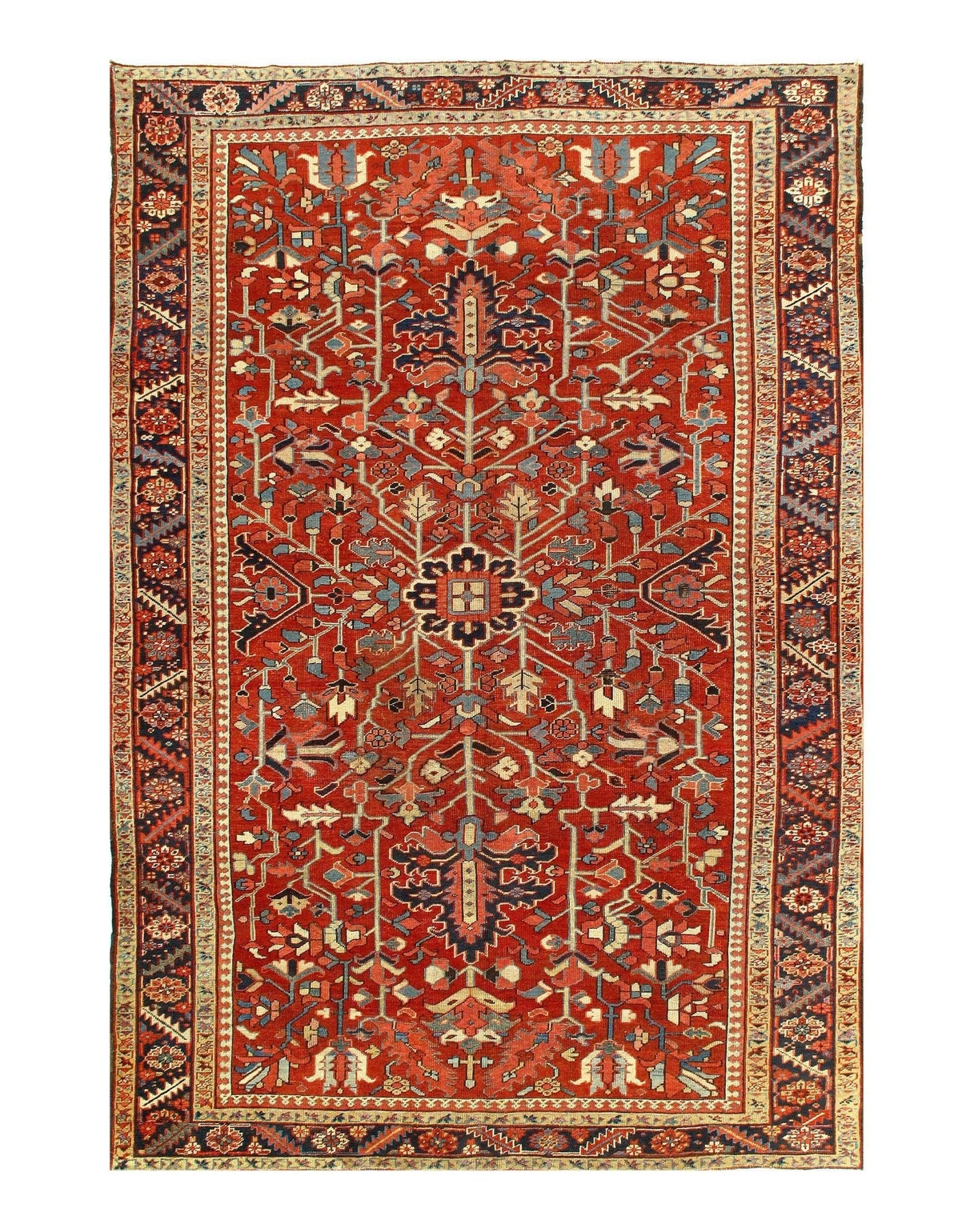 Canvello Antique Rust Heriz Silkroad Rug - 7'5" x 11'2" - Canvello