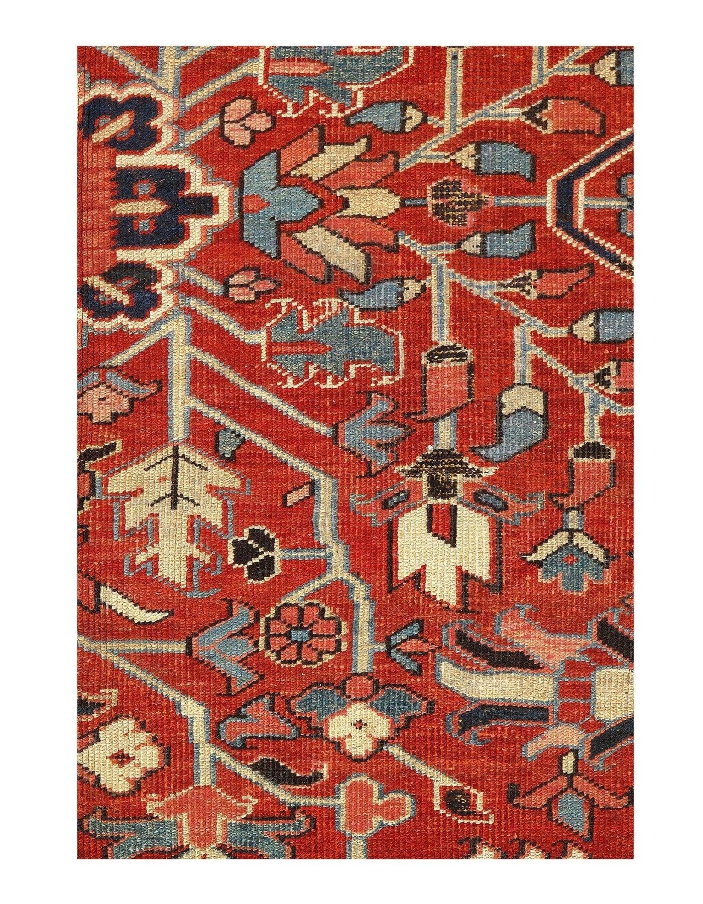 Canvello Antique Rust Heriz Silkroad Rug - 7'5" x 11'2" - Canvello