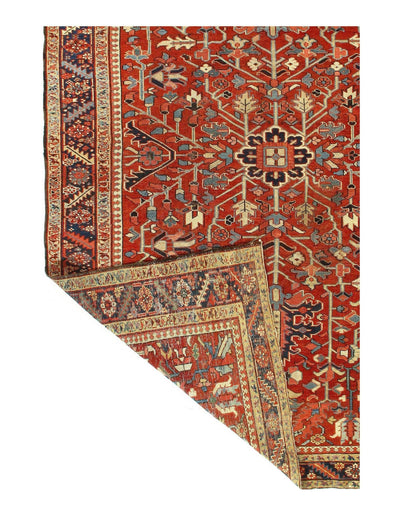 Canvello Antique Rust Heriz Silkroad Rug - 7'5" x 11'2" - Canvello