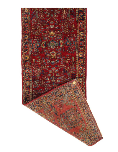 Canvello Antique Sarouk Red Runner Rug - 2'8" X 6'1" - Canvello