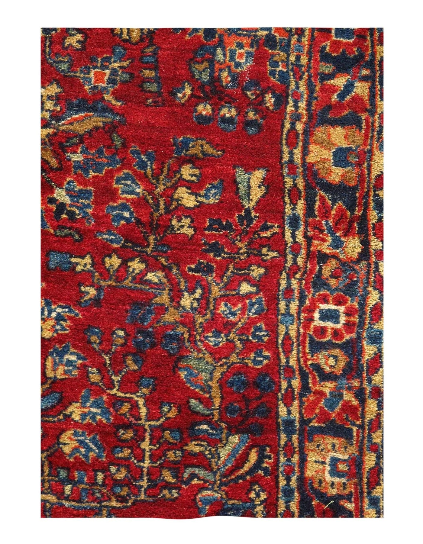 Canvello Antique Sarouk Red Runner Rug - 2'8" X 6'1" - Canvello