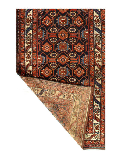 Canvello Antique Silkroad Hamadan Runner Rug - 3'5"x17 - Canvello