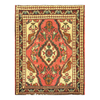 Canvello Antique Silkroad Hamadan Salmon Rugs - 2' x 2'4" - Canvello