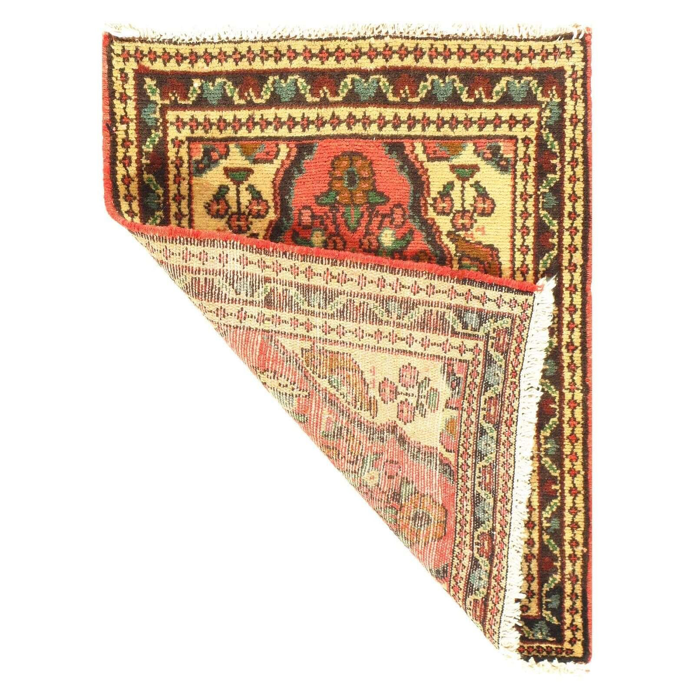 Canvello Antique Silkroad Hamadan Salmon Rugs - 2' x 2'4" - Canvello