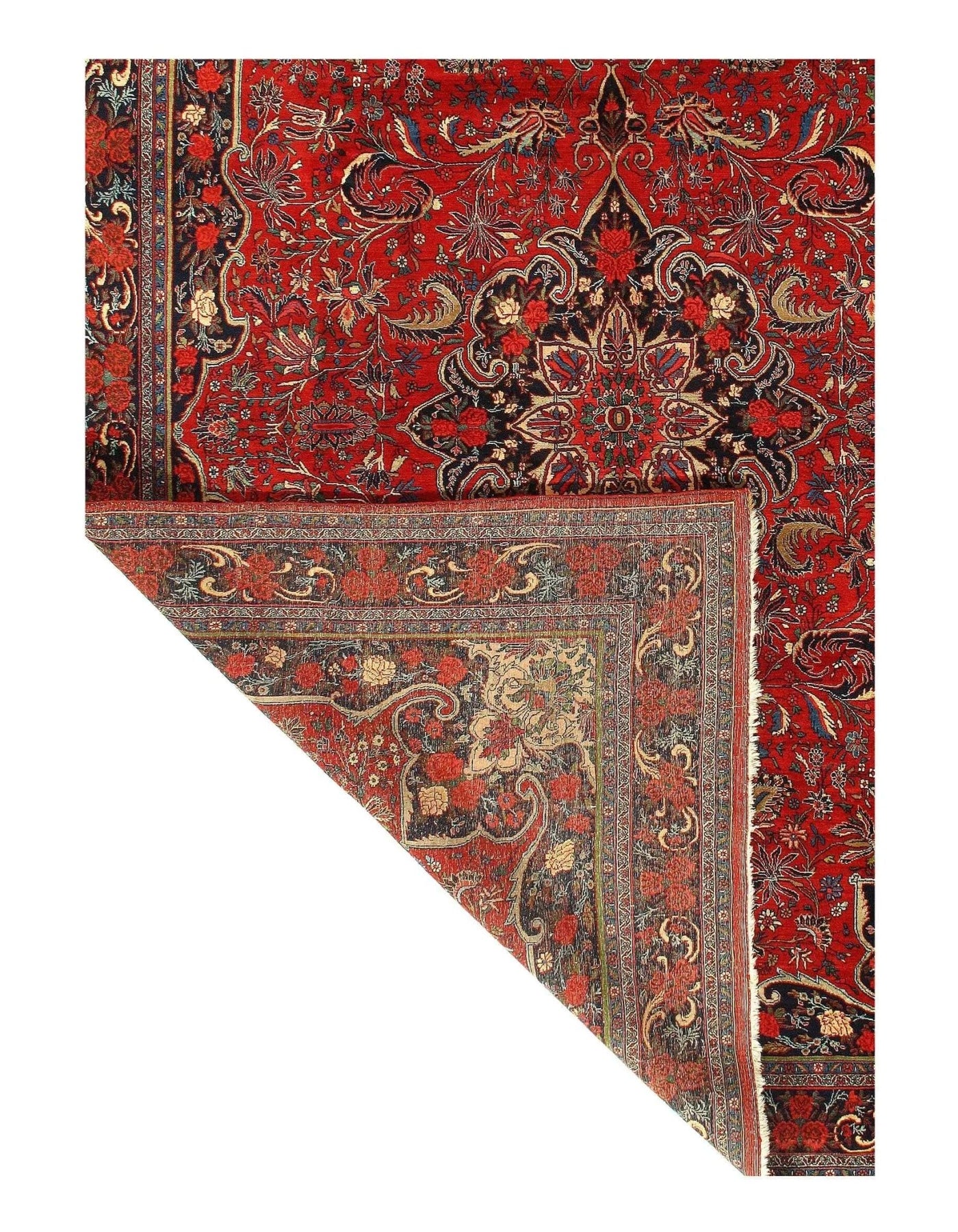 Canvello Antique Silkroad Hand - Knotted Bidjar Rug - 9'x12'5" - Canvello