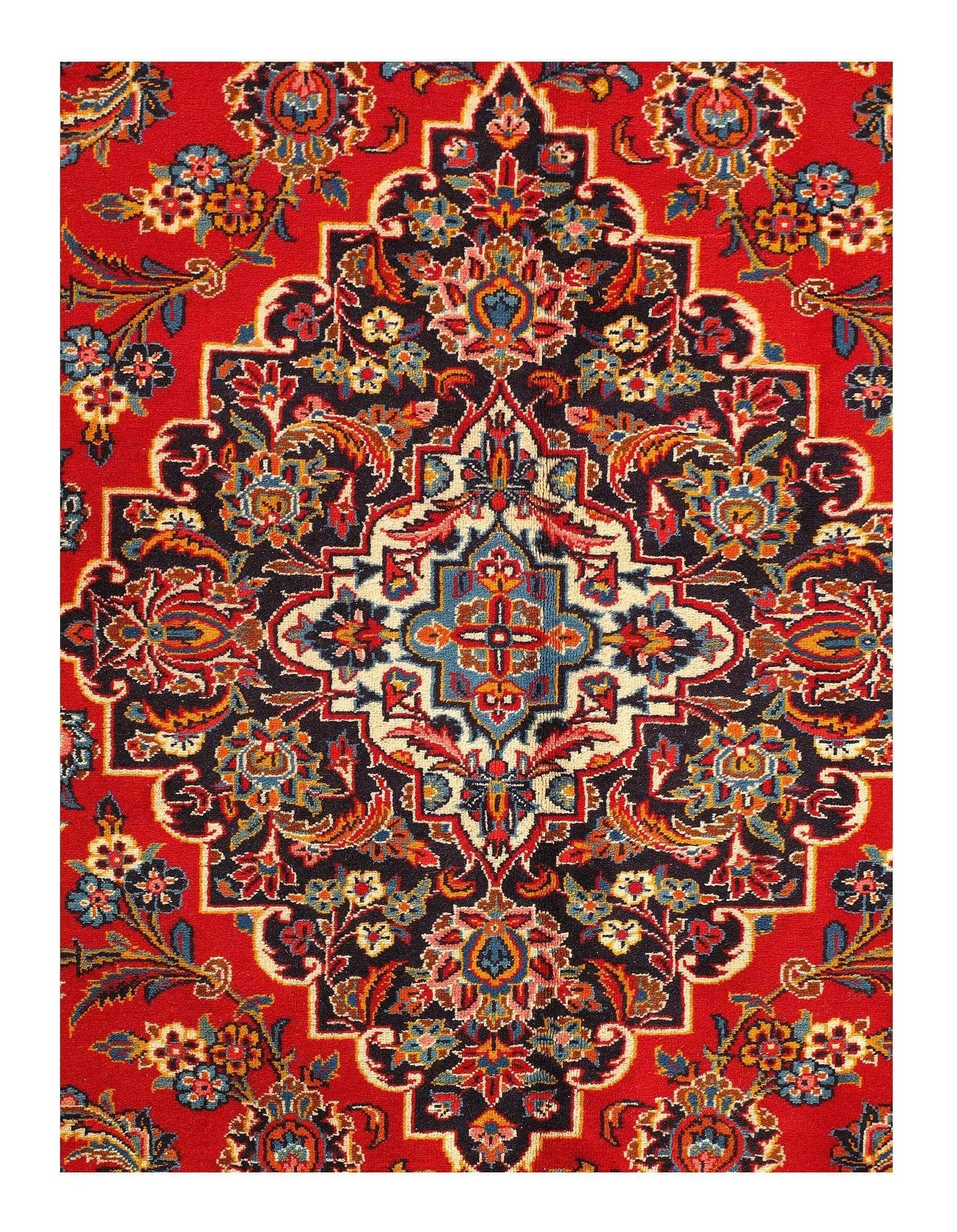 Canvello Antique Persian Hand Knotted Kashan Rug - 10'2'' X 13'2''