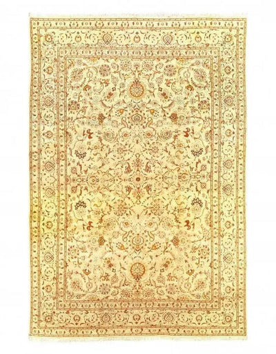 Canvello Antique Silkroad Ivory Kashan Rug - 10'11" x 15'9" - Canvello