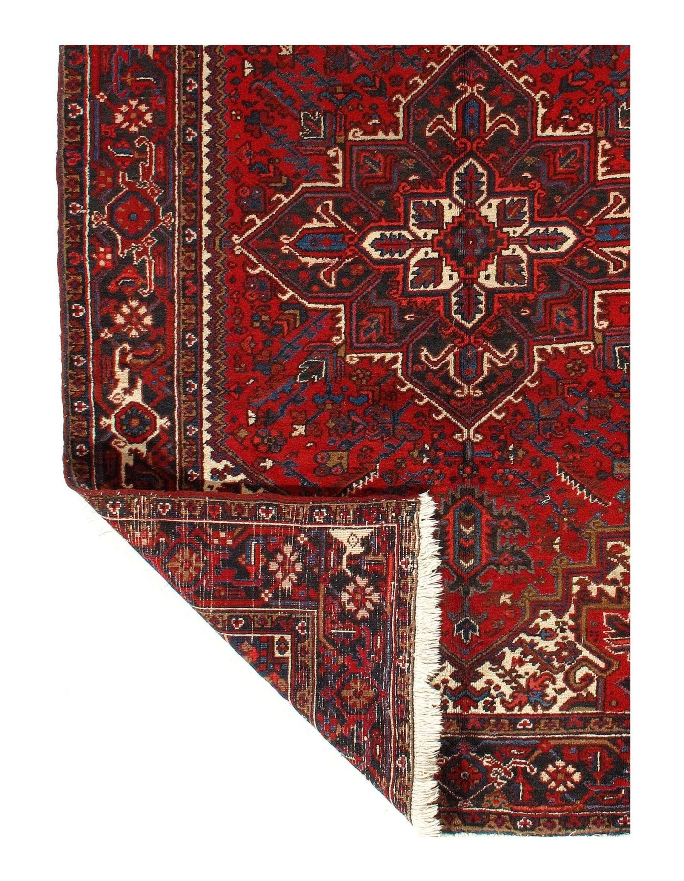 Canvello Antique Silkroad Red Heriz Rug - 6'4" x 9'8" - Canvello