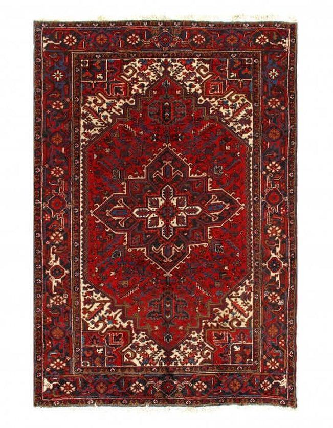 Canvello Antique Silkroad Red Heriz Rug - 6'4" x 9'8" - Canvello