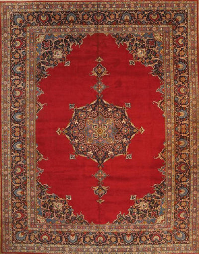 Canvello Antique Silkroad Red Kashan Rug - 10'11'' X 14'2'' - Canvello