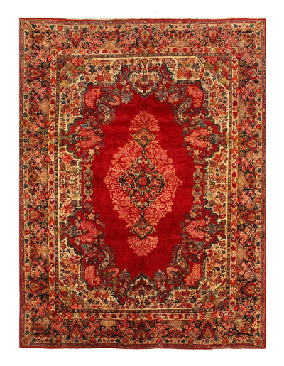 Canvello Antique Silkroad Red Sarouk Rug - 10' X 14' - Canvello