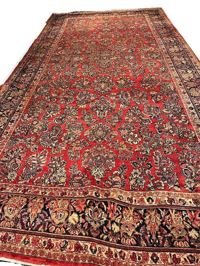 Canvello Antique Silkroad Sarouk Rug - 10' X 21' - Canvello