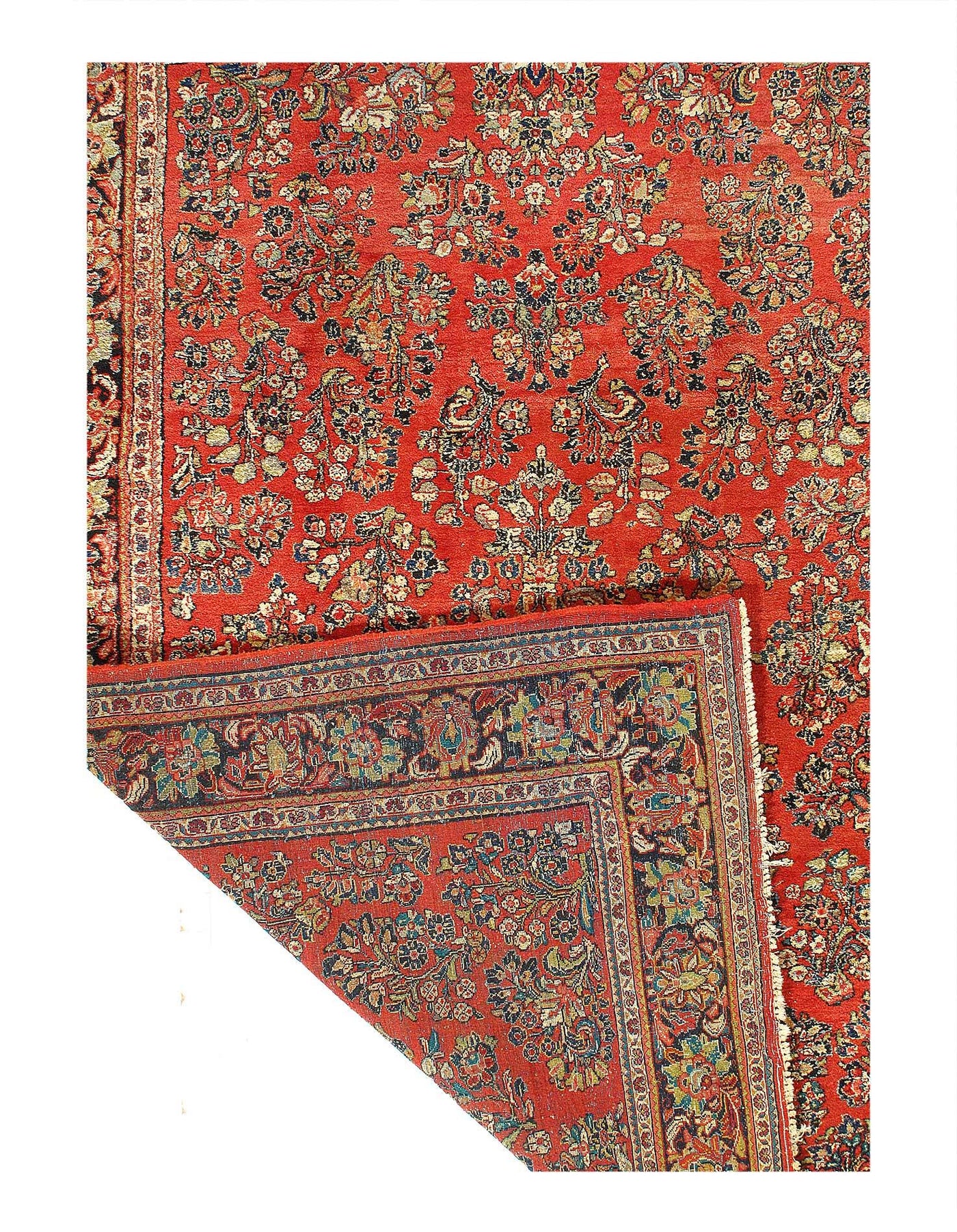 Canvello Antique Silkroad Sarouk Rug - 6'7" x 9' - Canvello