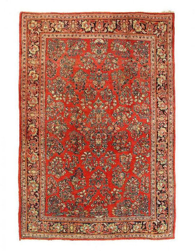 Canvello Antique Silkroad Sarouk Rug - 6'7" x 9' - Canvello