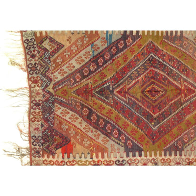 Canvello Antique Silkroad Shiraz Kilim Small Rugs - 3'8" x 5'4" - Canvello