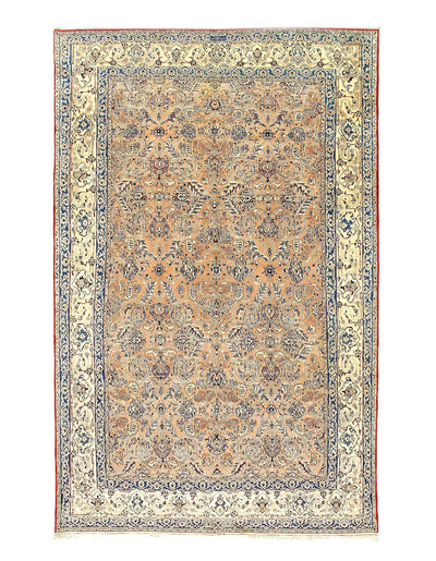 Canvello Antique Persian Silk & wool 6 LA Nain Rug - 7' X 11'4''