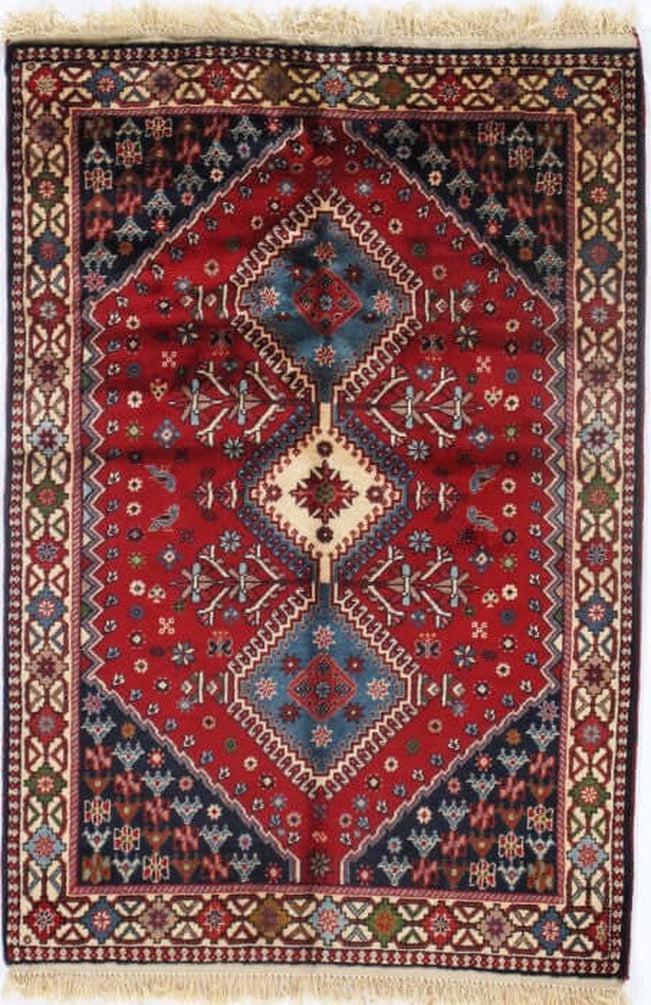 Canvello Antique Silkroad Yalameh Red Wool Rug - 3' X 5' - Canvello