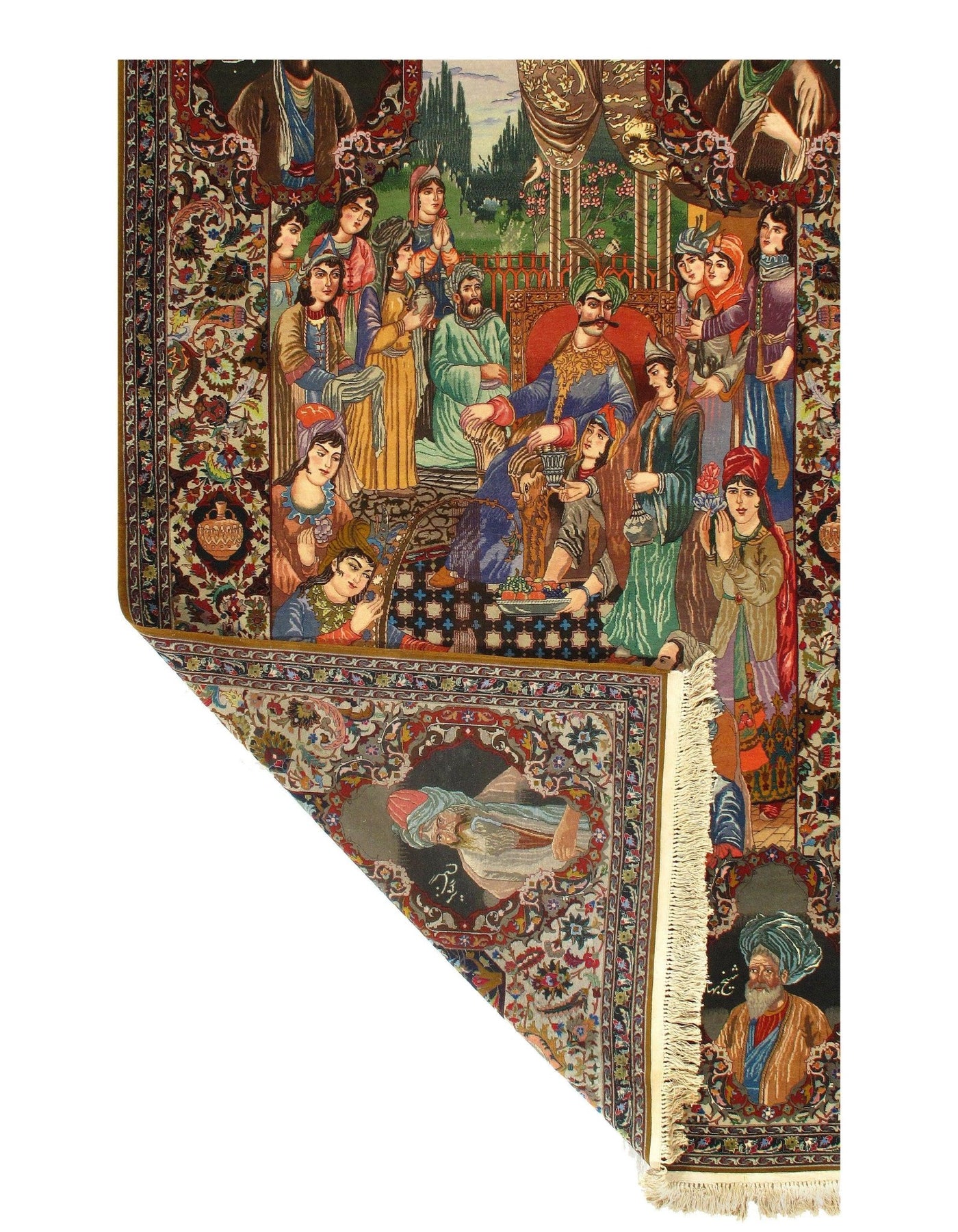 Canvello Antique Super Fine Tabriz Designer Rugs - 5'8" x 9' - Canvello