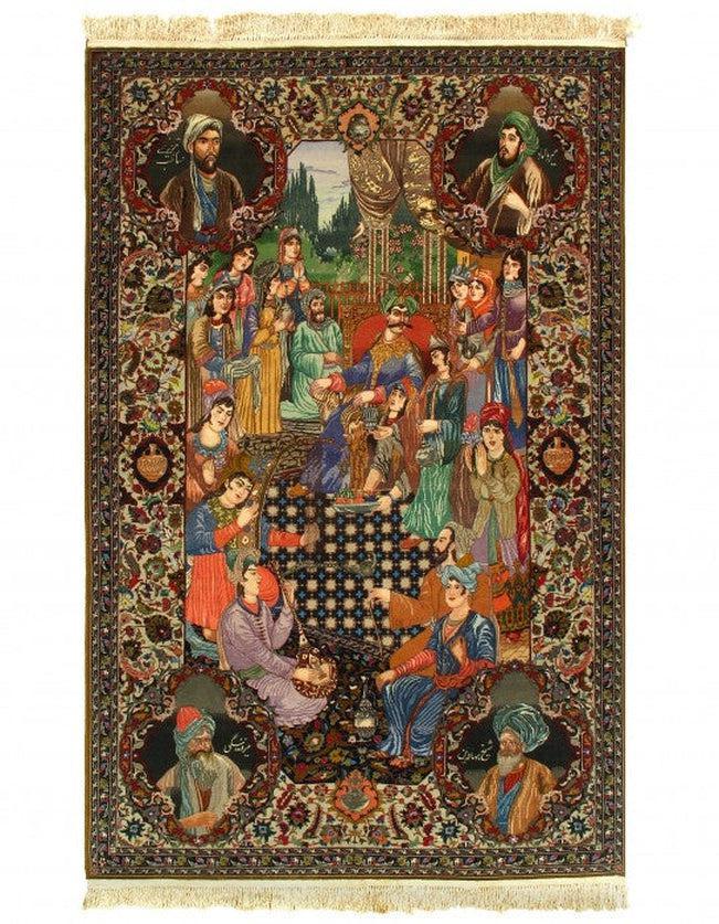 Canvello Antique Super Fine Tabriz Designer Rugs - 5'8" x 9' - Canvello