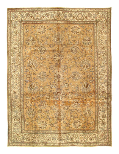 Canvello Antique Tabriz Gold Rug For Living Room - 9'6" X 12'4"