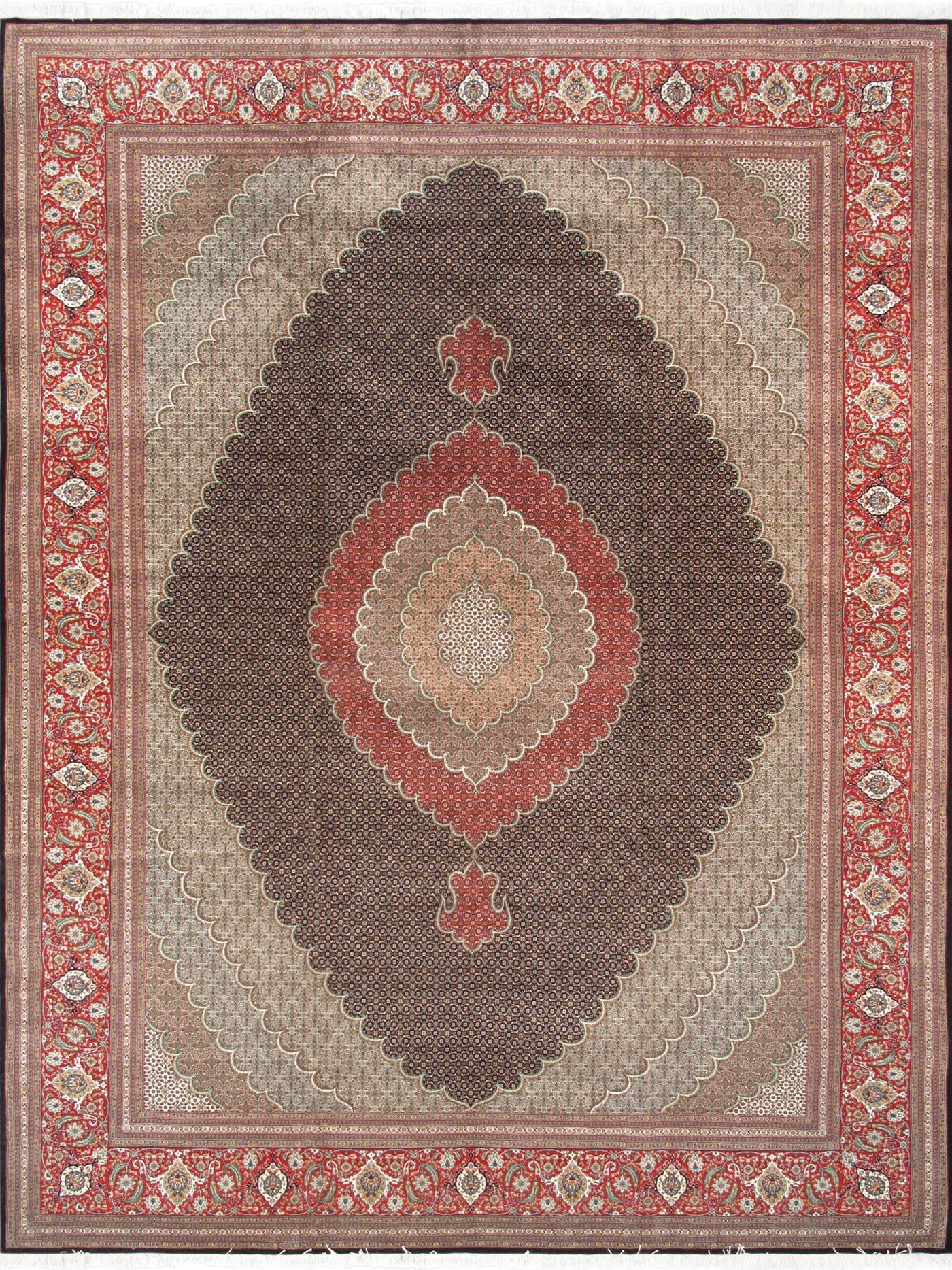 Canvello Antique Tabriz Persian Rug - 9'11" X 13'3"