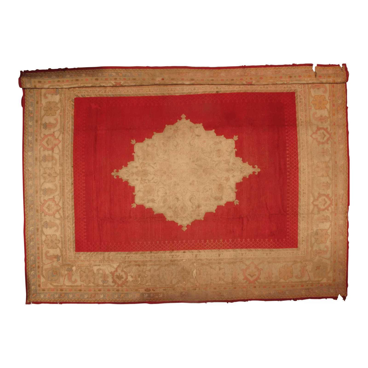 Canvello Antique Turkish Oushak Hand-Knotted Rug - 12'6" X 16'