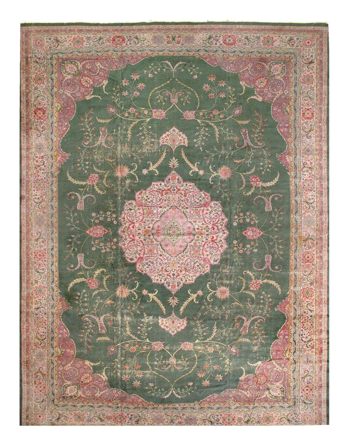 Canvello Antique Turkish Oushak Hand-Knotted Rug - 16' X 22'