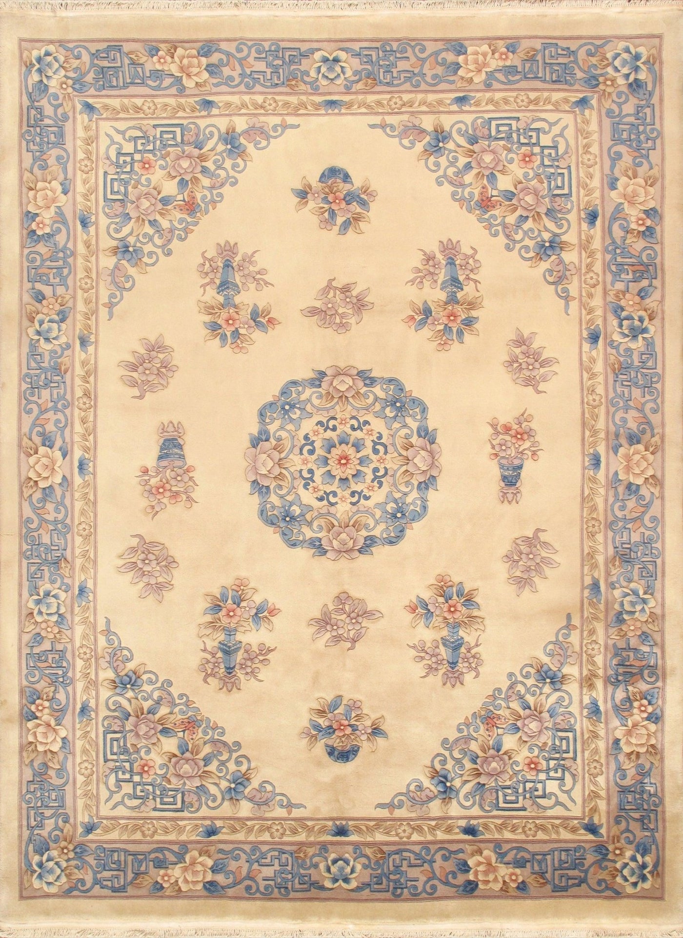 Canvello Art Deco Collection Hand - Knotted Lamb's Wool Area Rug - 8'10" X 11'10" - Canvello