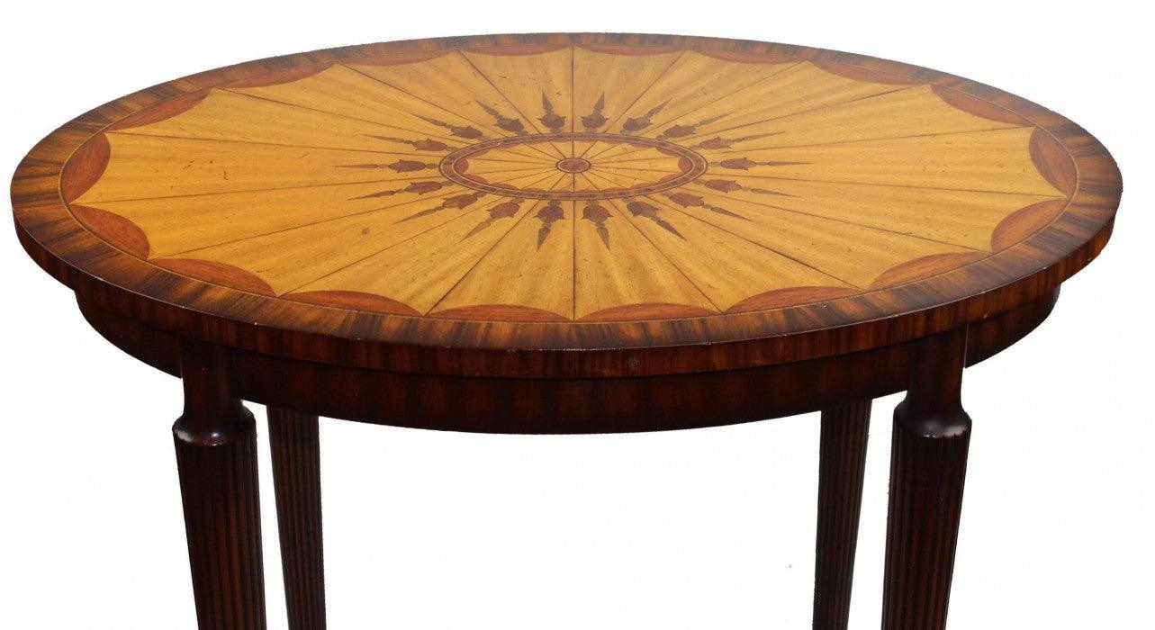 Canvello Aubergine Finished Mahogany Oval Occasional Table - Canvello