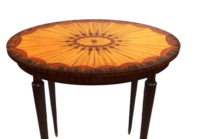 Canvello Aubergine Finished Mahogany Oval Occasional Table - Canvello
