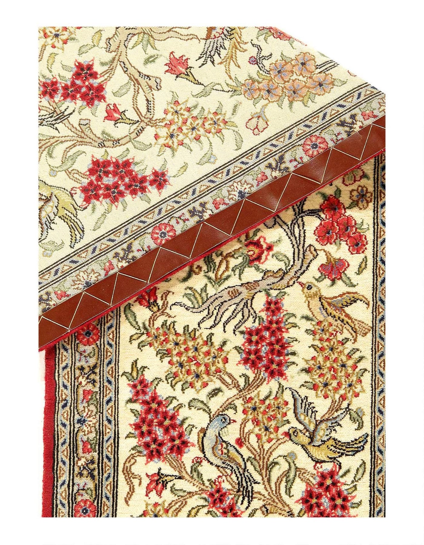 Canvello Authentic Handmade Persian Qum Runner Rug - 3'6" x 5'2"