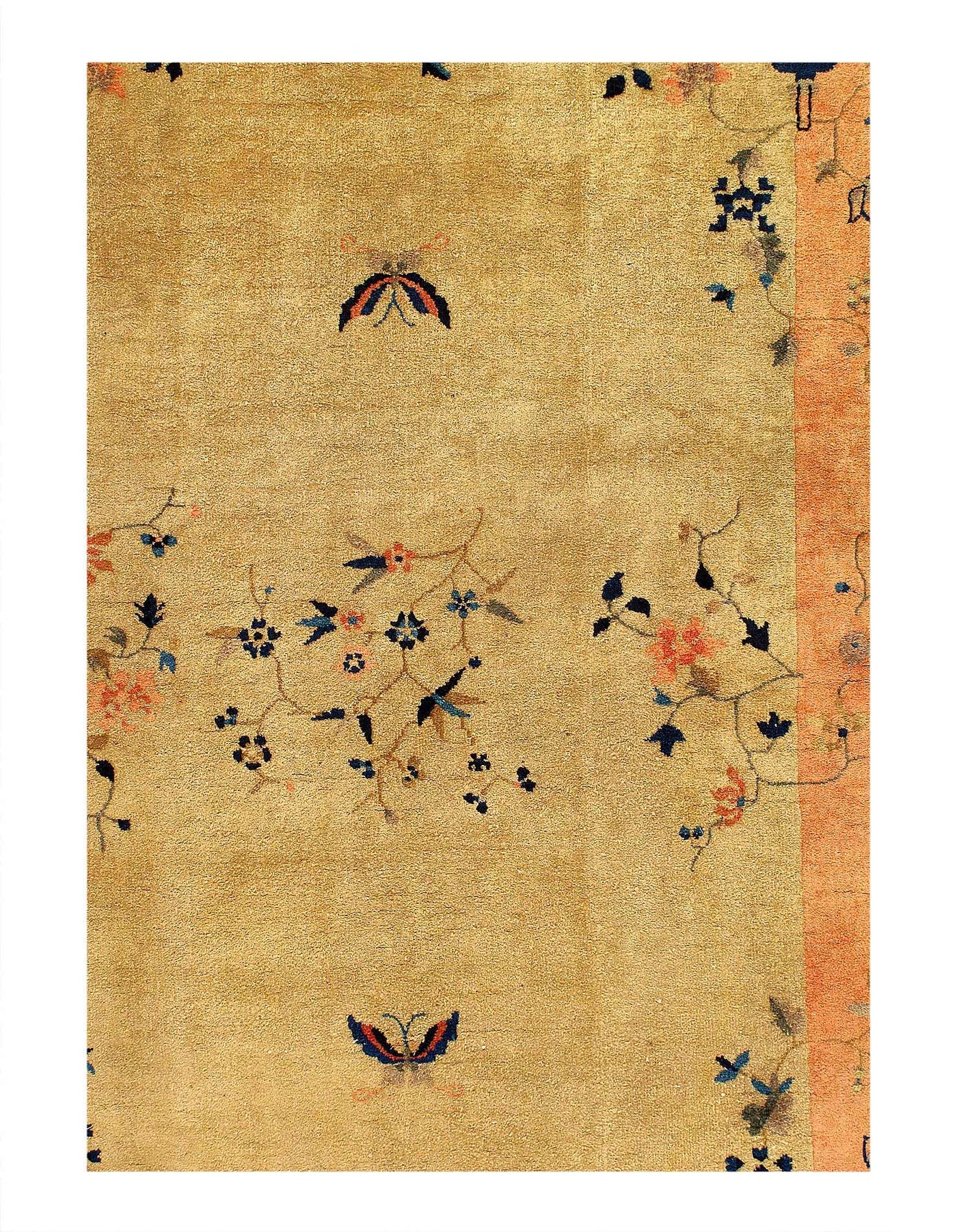 Canvello Authentic Rare Fine Hand Knotted Antique Chinese Art Deco - 4'9'' X 7'8'' - Canvello