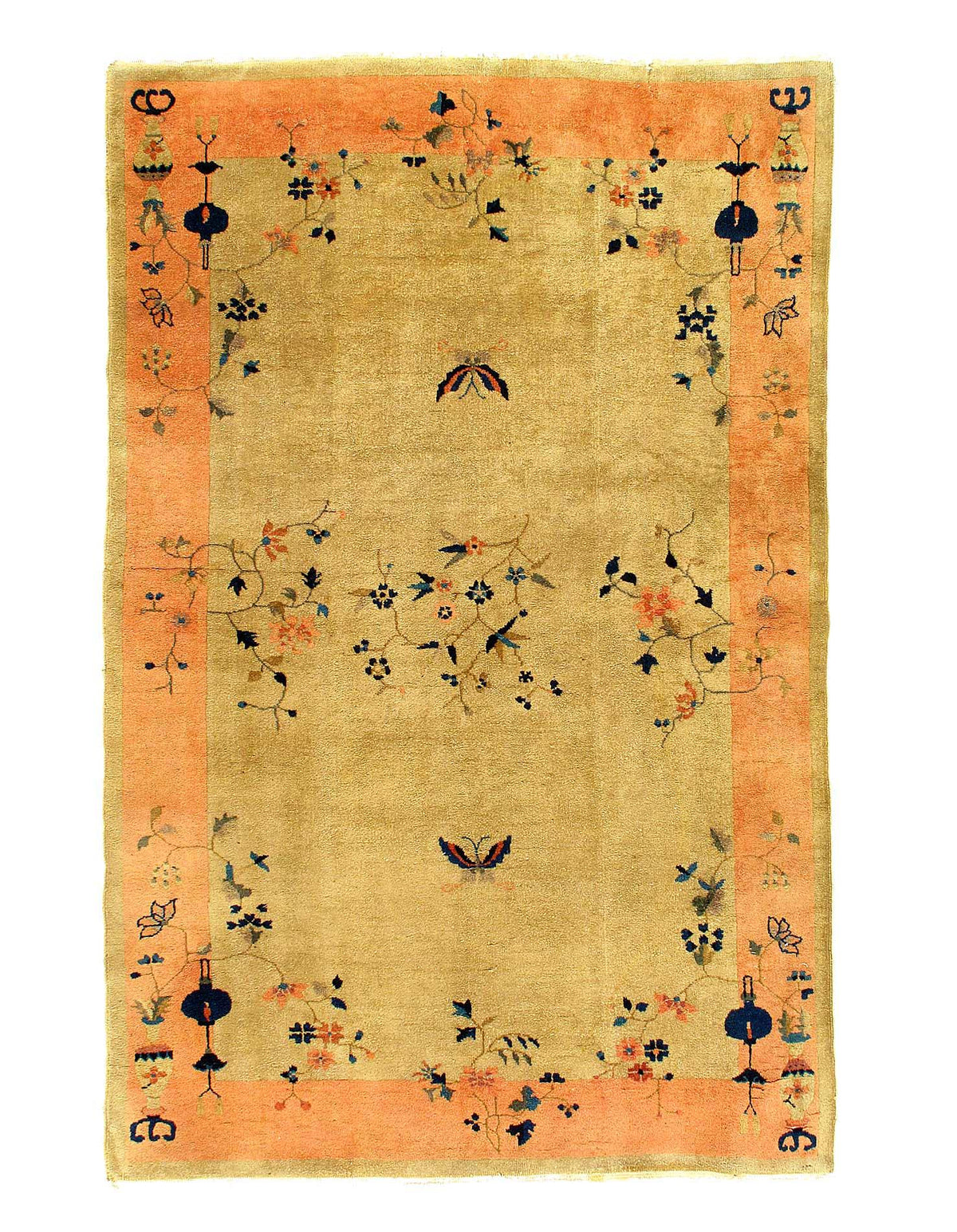 Canvello Authentic Rare Fine Hand Knotted Antique Chinese Art Deco - 4'9'' X 7'8''