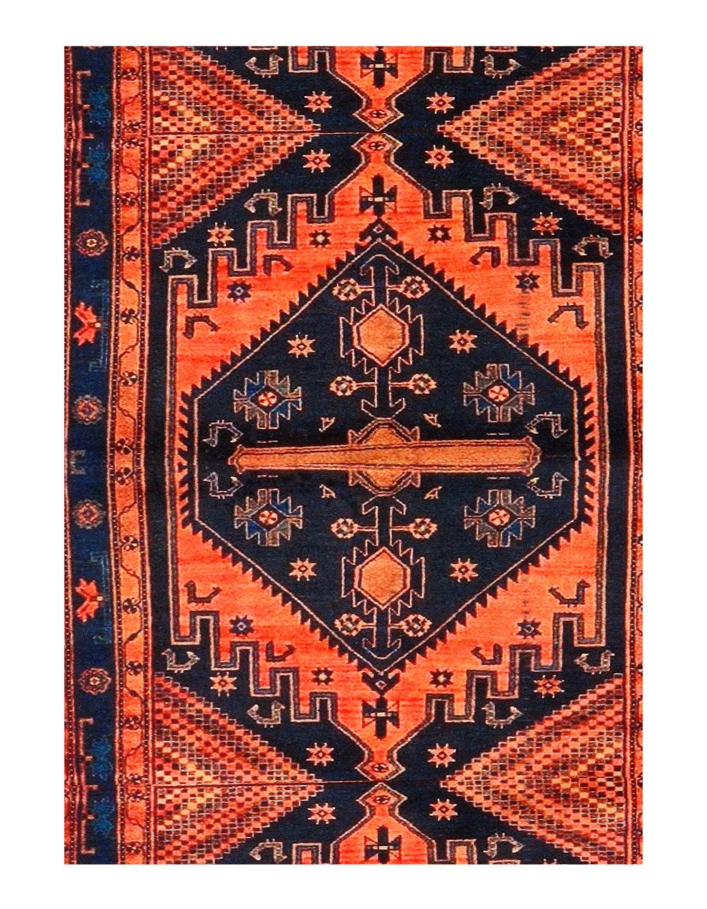 Canvello Bakhtiari Design Velvet table Cloth - 1'3'' X 3'11''