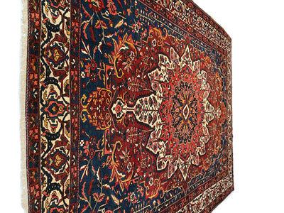 Canvello Bakhtiari Hand-Knotted Red Blue Rug - 11'3'' X 14'4''