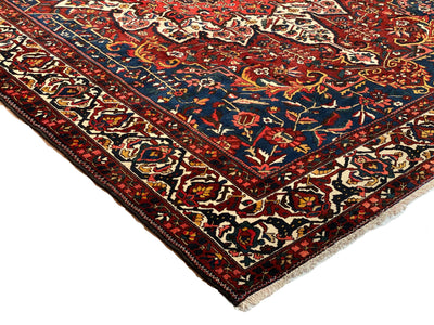 Canvello Bakhtiari Hand-Knotted Red Blue Rug - 11'3'' X 14'4''