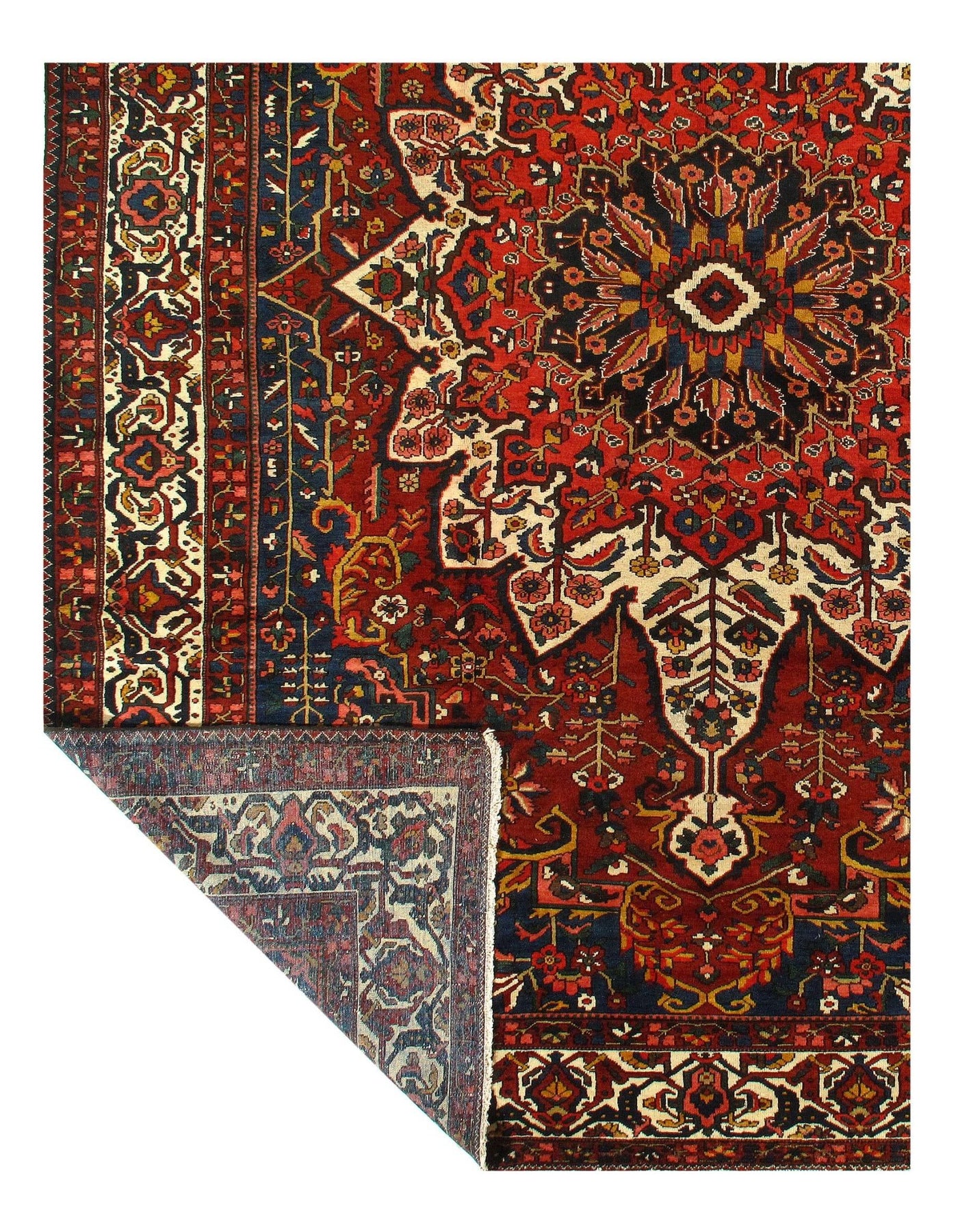 Canvello Bakhtiari Hand - Knotted Red Blue Rug - 11'3'' X 14'4'' - Canvello