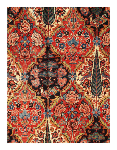 Canvello Bakhtiari Rust And Beige Rugs For Living Room - 10'3'' X 13'6''