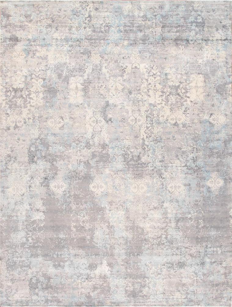 Canvello Bamboo Silk Blue Grey Area Rug - 12' X 15' - Canvello