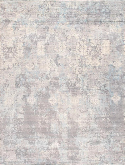 Canvello Bamboo Silk Blue Grey Area Rug - 12' X 15' - Canvello