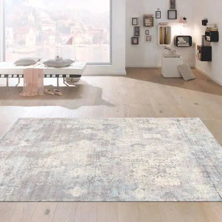 Canvello Bamboo Silk Blue Grey Area Rug - 12' X 15' - Canvello