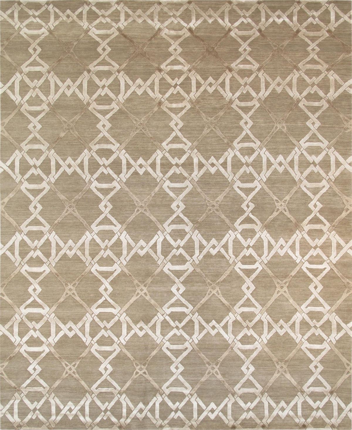 Canvello Bamboo Silk & Handwoven Wool Rug - 8'1" X 10'1"