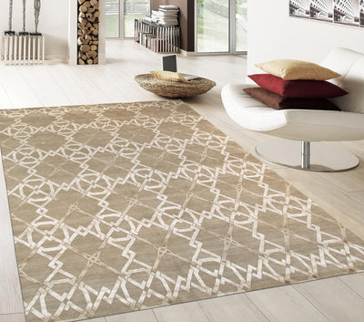 Canvello Bamboo Silk & Handwoven Wool Rug - 8'1" X 10'1" - Canvello