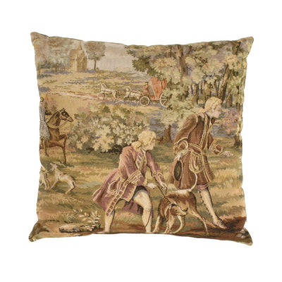 Canvello Beautiful Cushion with Antique Tapestry Design - 16' X 16' - Canvello