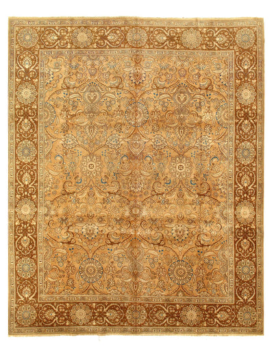 Canvello Beige Antique Persian Tabriz Rugs - 10'5" X 13'