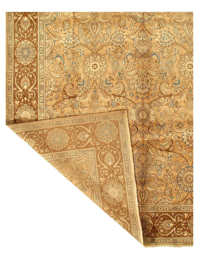 Canvello Beige Antique Silkroad Tabriz Rugs - 10'5" X 13' - Canvello